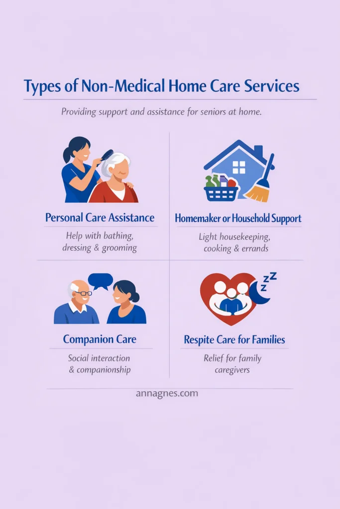 types of non‑medical home care services