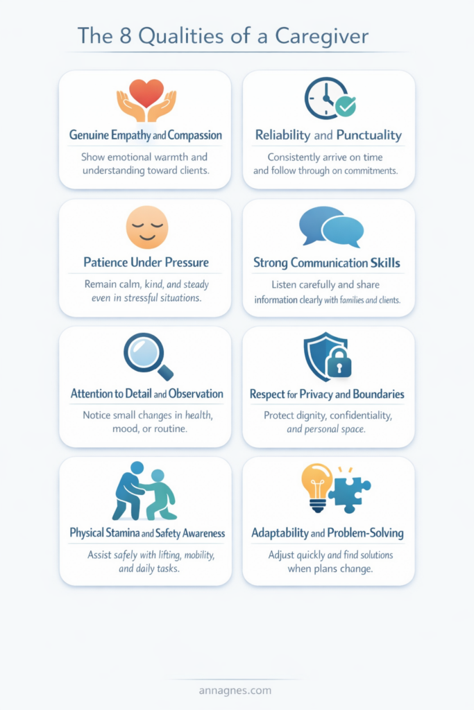 the 8 qualities of a caregiver