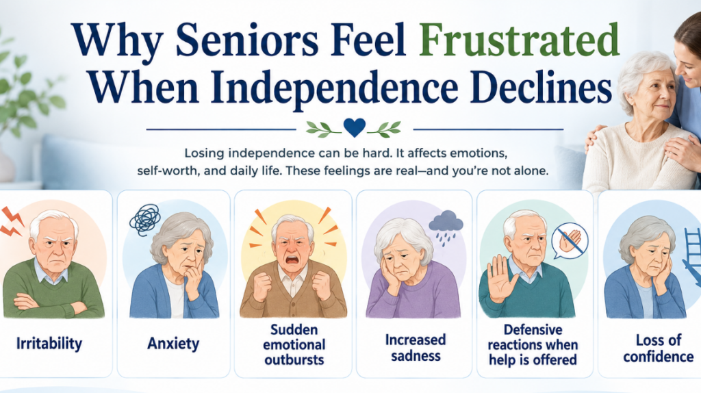 why seniors feel frustrated when independence declines